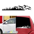 Забавная наклейка на автомобильное зеркало заднего вида с изображением горы и дерева