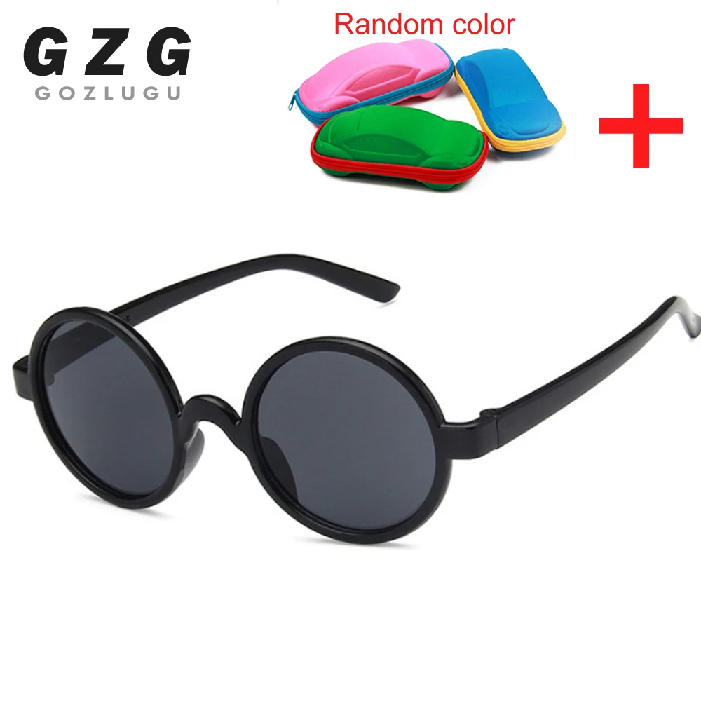 

2019 Hot Black Round Sunglasses Cute Baby Eyewear Children Fashion Shades Boys Girls Lovely Vintage Design Brand with box