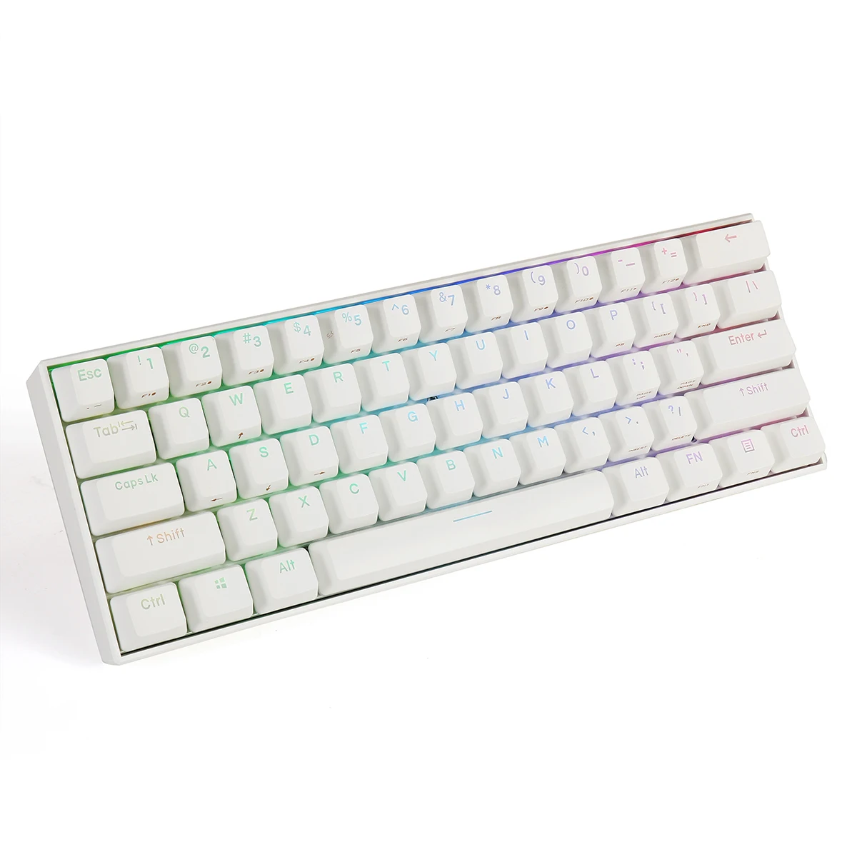 Мини Портативная Беспроводная bluetooth 5 0 Type C механическая клавиатура RGB PBT Keycaps
