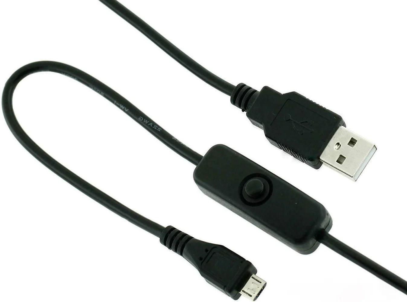 

Кабель Micro USB 3A с кнопкой включения/выключения питания Raspberry Pi и зарядным устройством для телефона