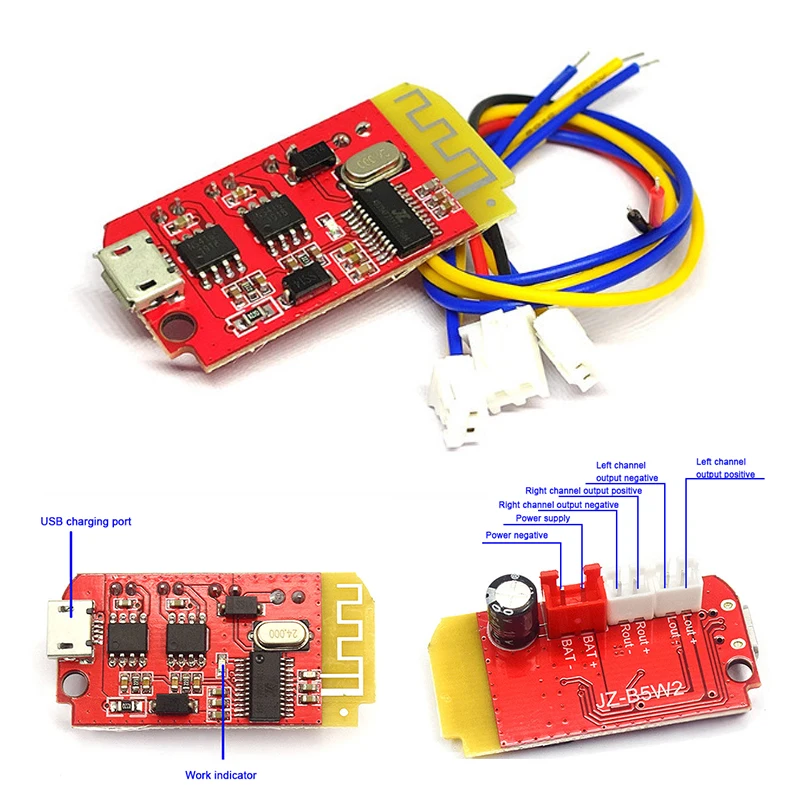 Цифровой усилитель звука Bluetooth плата Icro 4 2 стерео приемник модуль 5 Вт + с зарядным