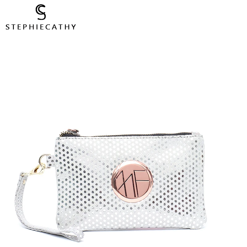 SC маленькие женские кошельки из натуральной кожи с ремешком на молнии сумочка