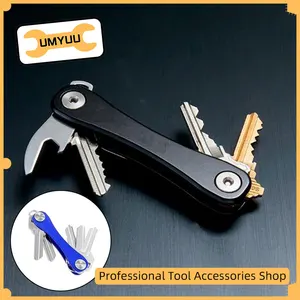 UMYUU Mini Keychain Compact Key Decorative Holder Clip Home Storage Metal key Clip Aluminum Organizer Outdoor Clips Car