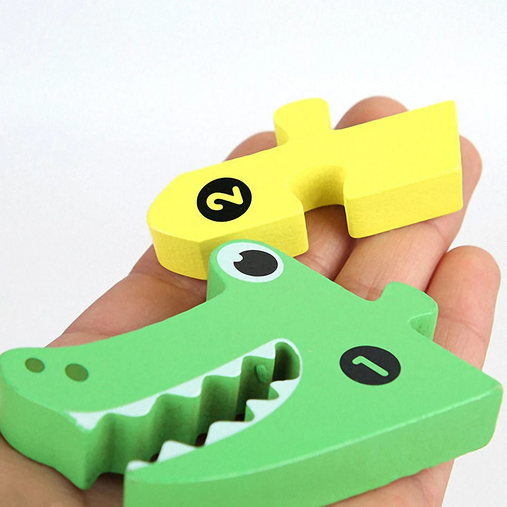 

Kids Wooden Toy 3D Puzzle Jigsaw Animal Baby Puzzle Learning Educatioanl Toys for Children Recognition Montessori plays