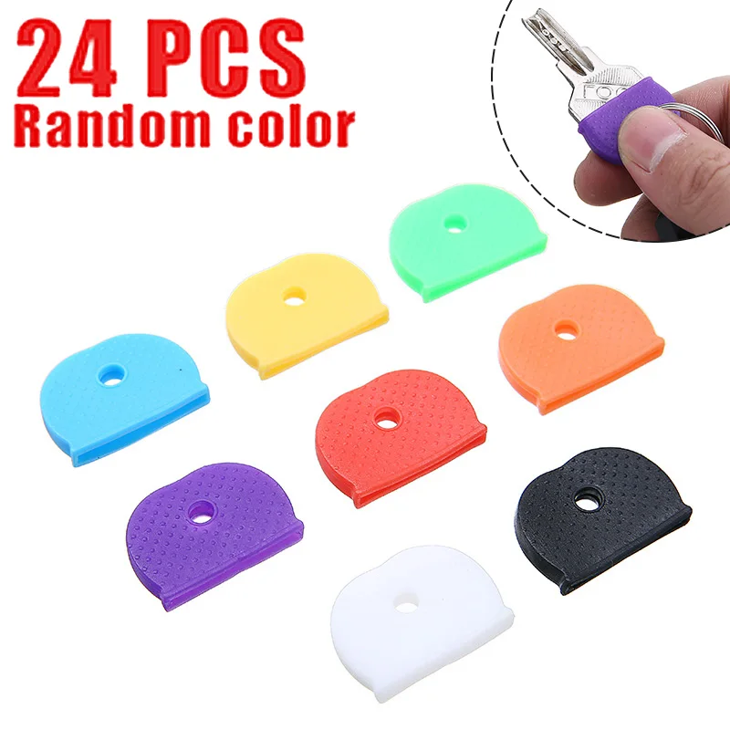 

Прочные кепки для ключей 24 шт., идентификационные маркеры с верхней крышкой, аксессуары для брелоков