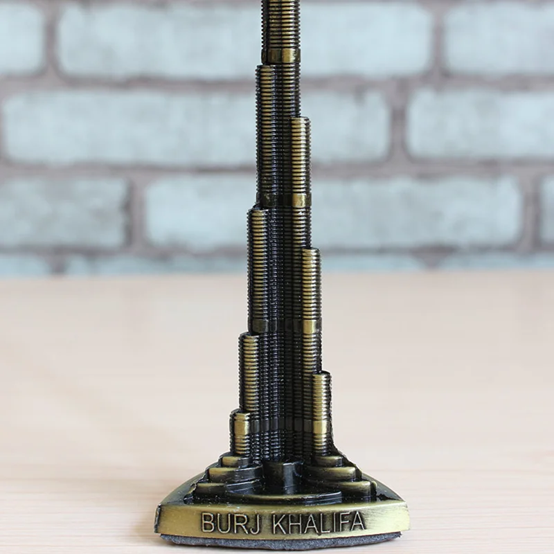 Металлическая статуэтка башни эрмакова Бурдж Халифа Дубаи скульптура в виде