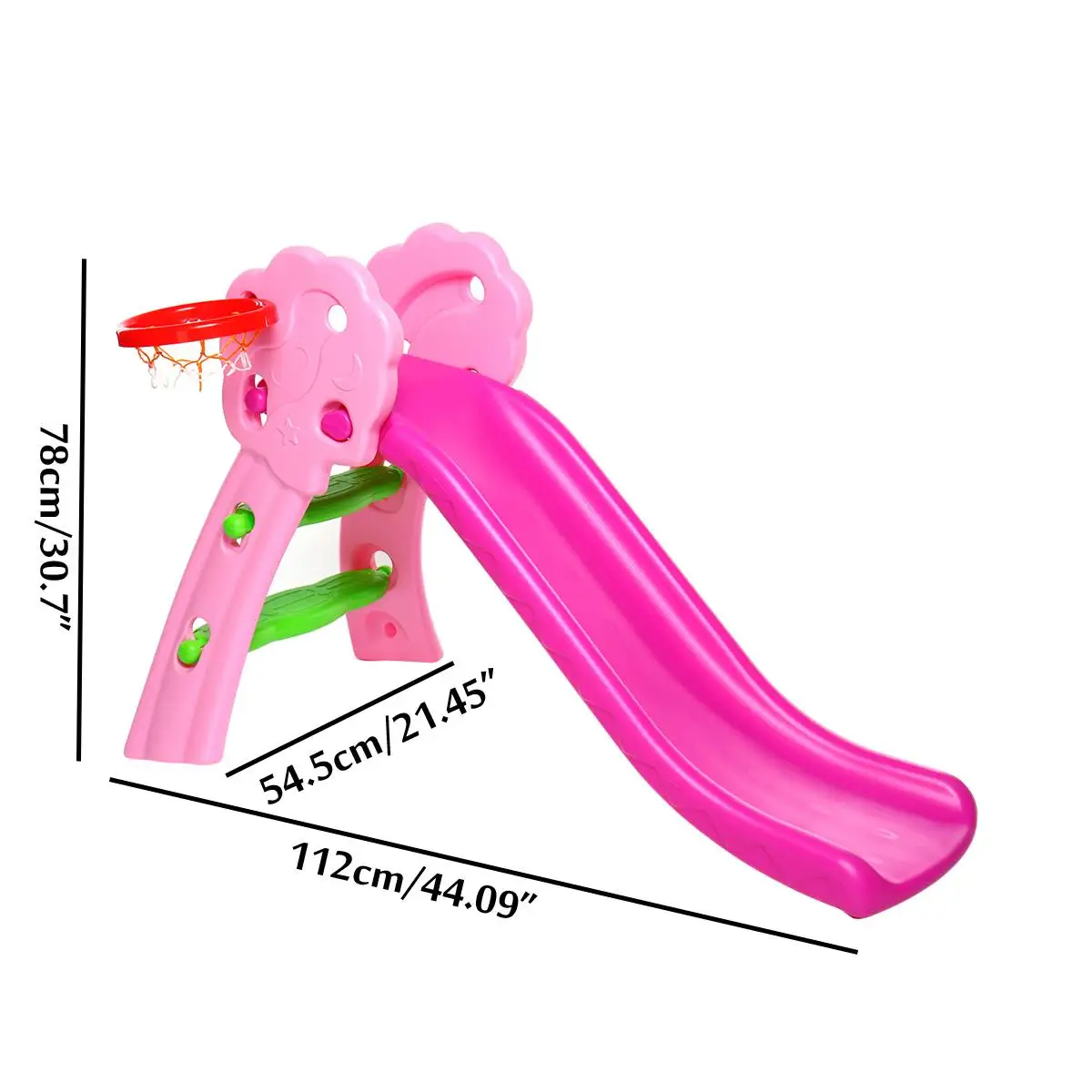 

Baby Slide TWO In One Children Indoor Swing Chair Kindergarten Slide Swing Combination Kids Playground Toys Pink