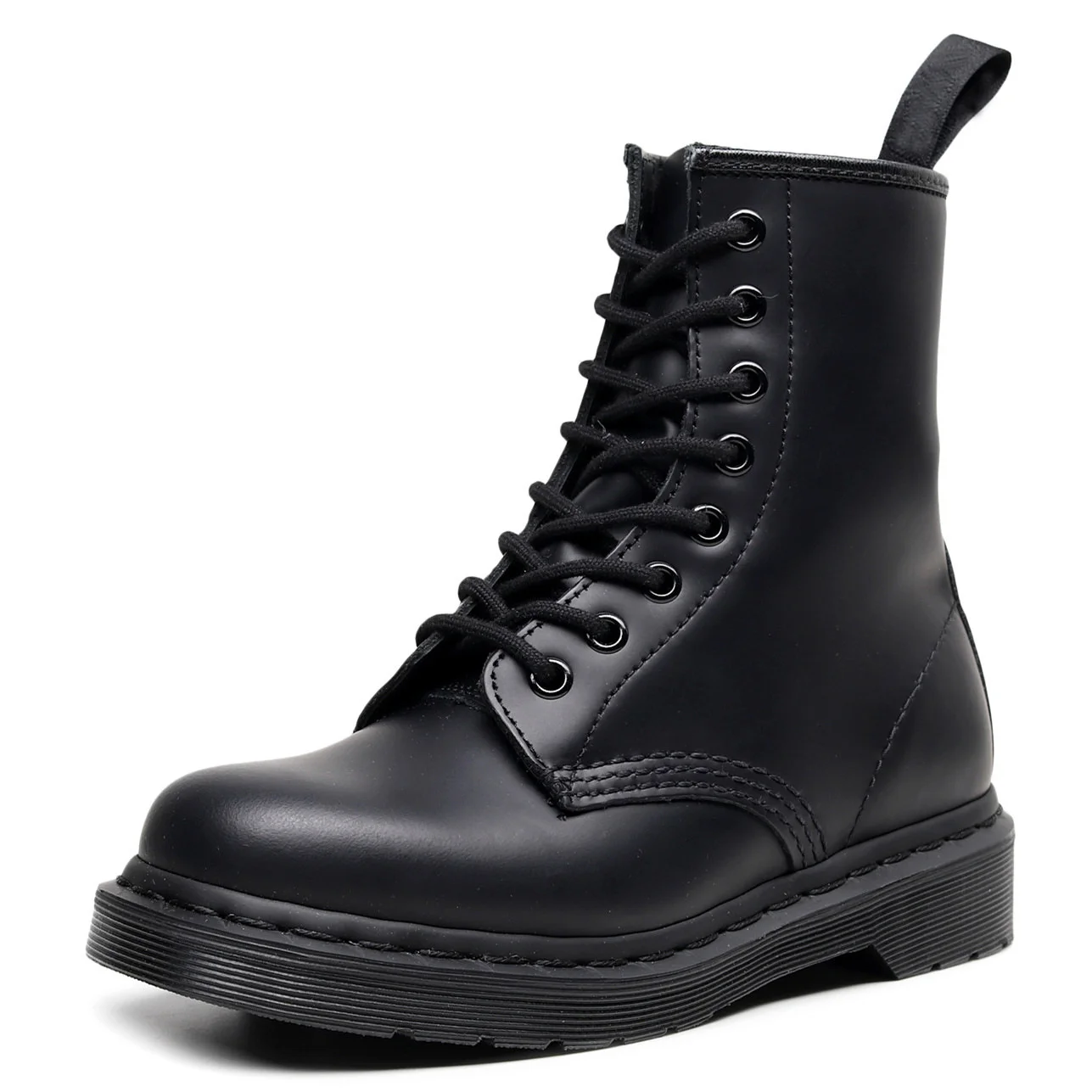 

1460 boots women's pure black line couple Short Boots Men's and women's boots round head trend