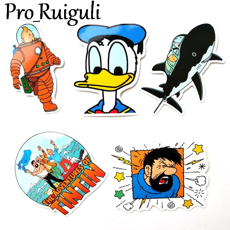 25 шт. в Приключения Тинтина мультфильм наклейки для скрапбукинга пакеты