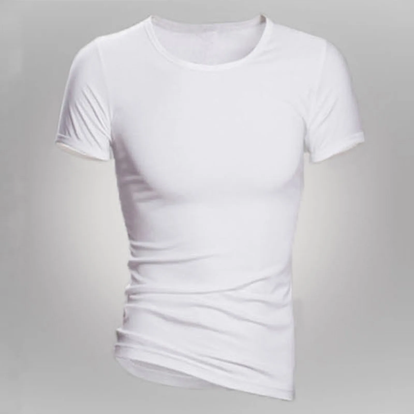 

Casual Men Solid Slim Sports T-Shirt Short Sleeve Summer Male Gym Fitness Tee Shirt Outdoor Running Jogging Breathable Tops