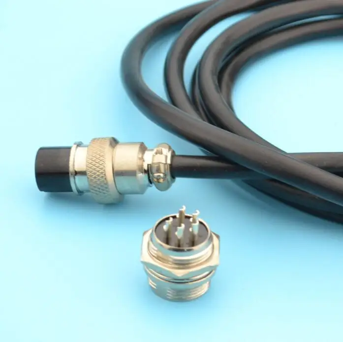 Авиационный соединитель GX16 2P 3P 4P 5P 6P 16 мм с кабелем длиной 1 5 м|connector 16mm|connector with
