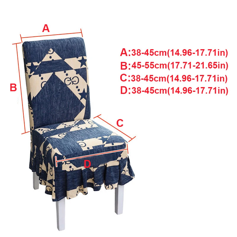 

Dining Room Chair Cover Printed Universal Size Stretch Elastic Chair Covers Removable For Wedding Party Banquet Hotel