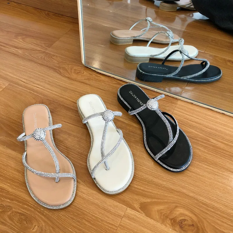 

ZAR Women Slippers 2021 Summer New Rome Sandals Flat Casual Shoes Female Slip on Slides Woman Shoes Plus Size Sandalias Mujer