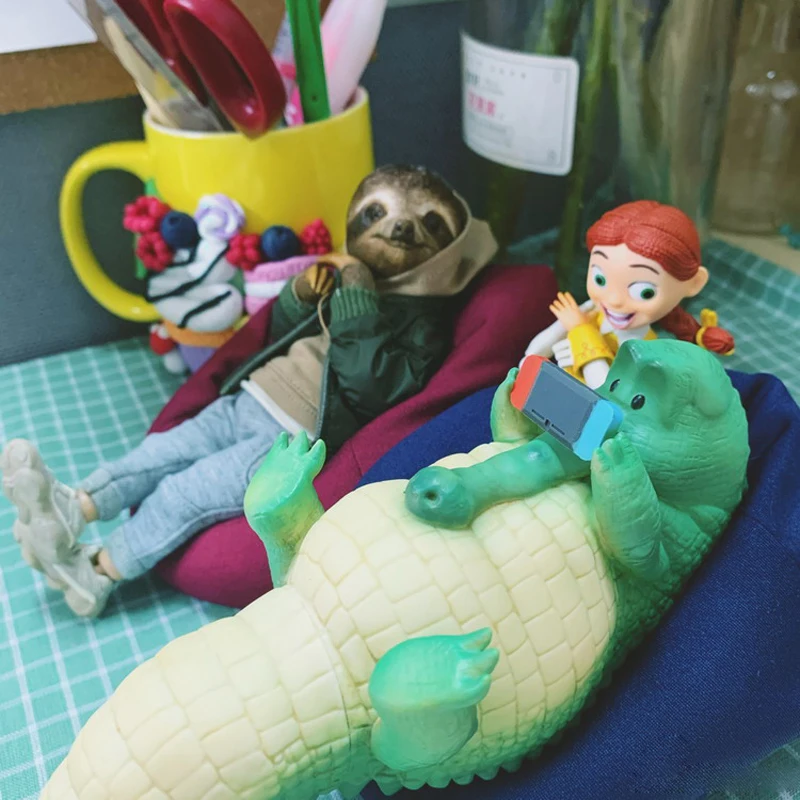 Фигурка ленивого животного популярная фигурка бегемотик слон жираф кошка