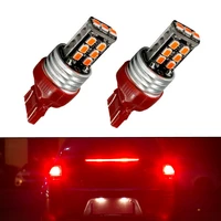 2pcs t20 7443 15 led dual filament bulbs car suv brake lamp turn signal tail lights red car lamp accessories universal product