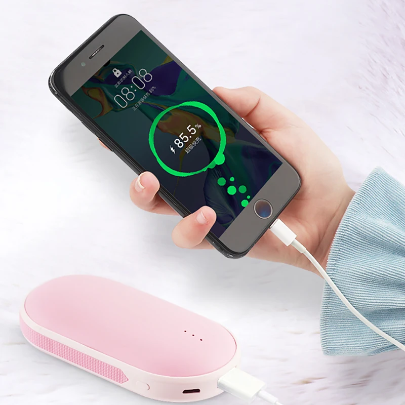 Портативная заряжаемая через USB грелка для рук зимняя Мини карманная Мобильная