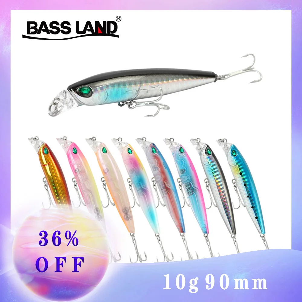 Bassland 2019 новинка блесна приманка для рыбалки 90 мм 10 г жесткие приманки плавающая
