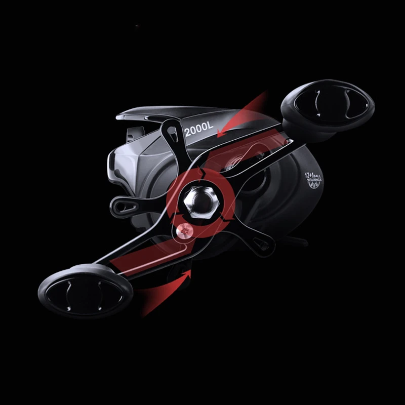 7 2: 1 Рыболовная катушка для заброса приманки Магнитная Тормозная система