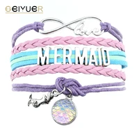 new style colorful hand woven bracelet unlimited love mermaid bracelet charm bracelets for women 2022 valentines day gifts