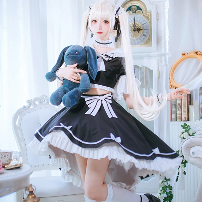 

Anime Yosuga no Sora Cosplay Costume Kasugano Sora Lolita Dress Women Cute Top Skirts Halloween Carnival Uniforms Custom Made