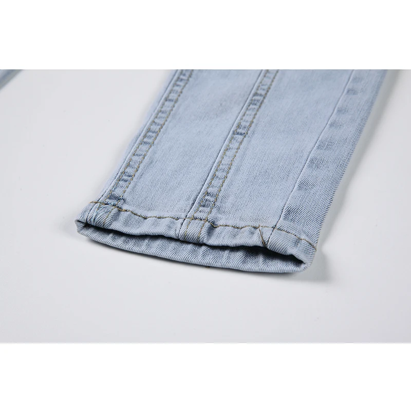 

2021 Women's Denim Pants High Waist Single Breasted Button Retro Pencil Jeans Trousers Slim Bodycon 2021 Wash Ins Blue Long Pant