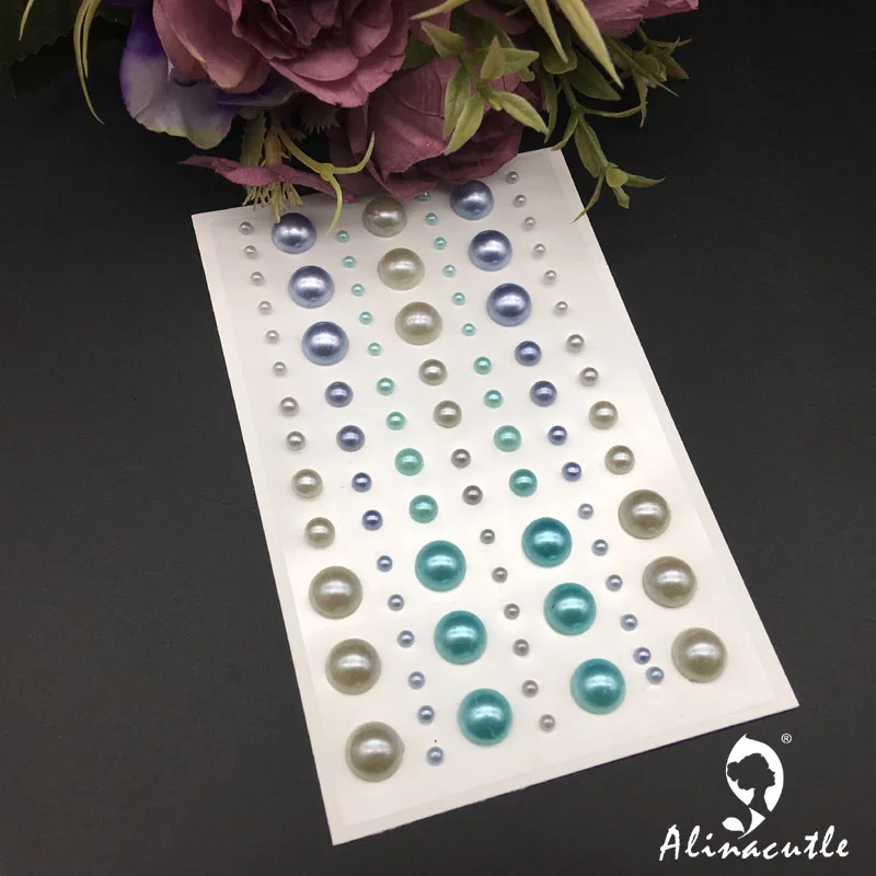 273 шт. наклейки с жемчужинами на плоской подошве &quotКамни&quot клеящиеся