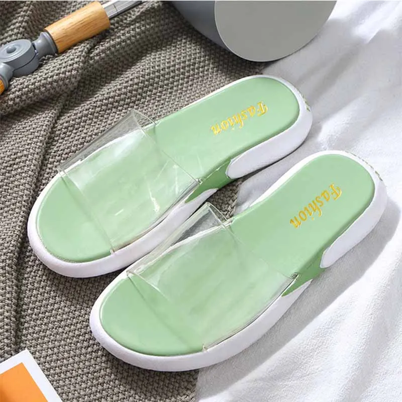 

Women Shoes 2021 Summer Sweet fashion Women's Simple Platform Wear Flip-Flop Seaside Slanted Beach Sippers Shoes