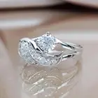 Новая мода Кристалл обручальное когти хорошо продаваемый по супер скидке, кольца для женщин Белый обработанный фианит размера AAA циркон, элегантные кольца женские украшения для свадьбы