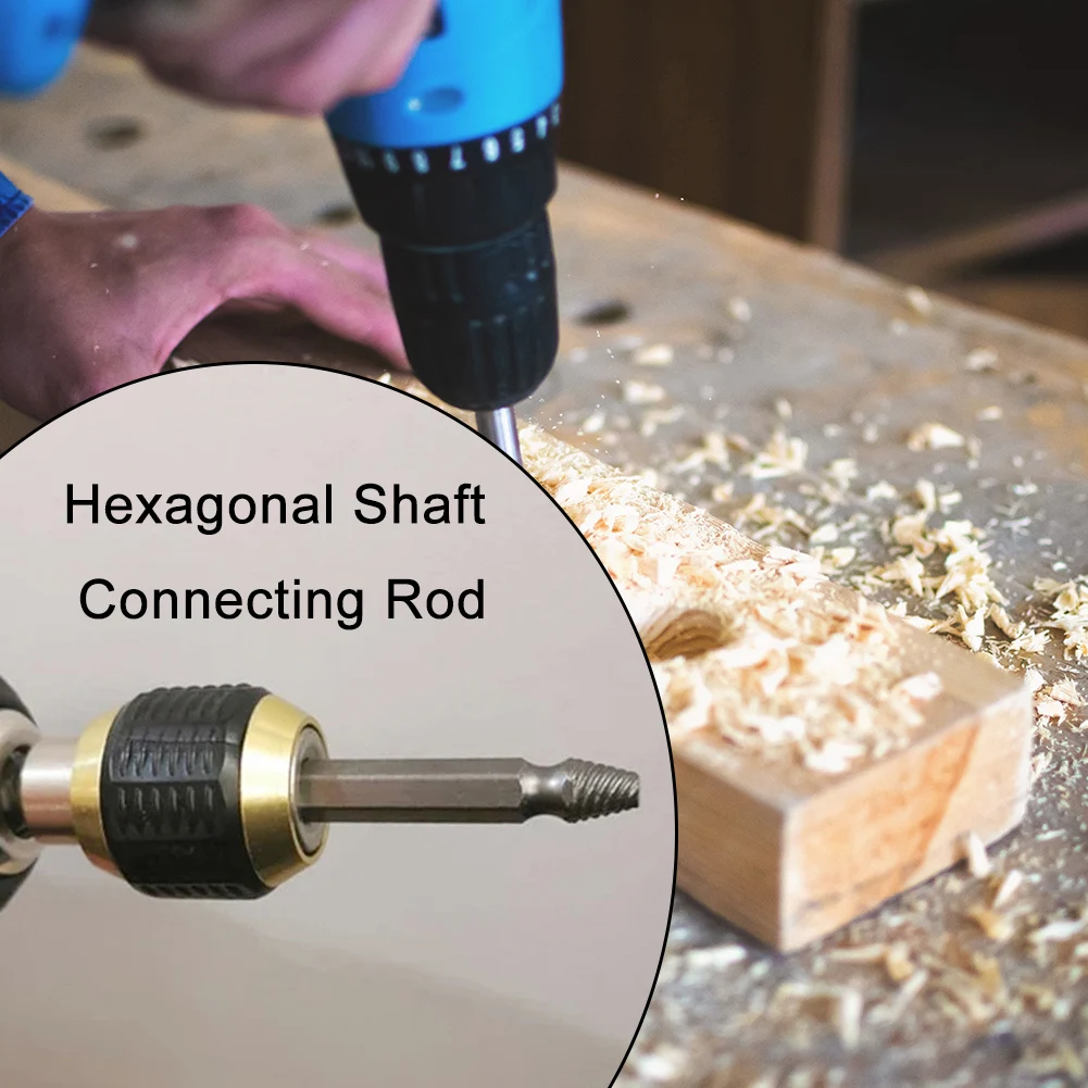 

1/4 inch 50mm Hexagonal Shank Quick Coupling Quick-change Adapters for Electric Drills for Deck Building Power Tools Drill Bit