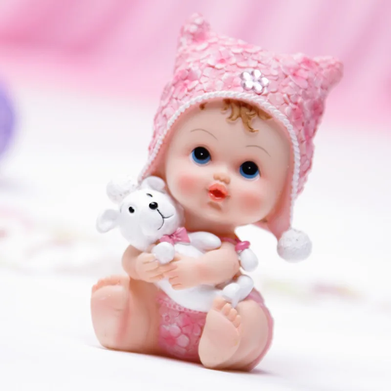 Розово-голубые кавайные детские изделия из смолы украшения Оригинальные подарки