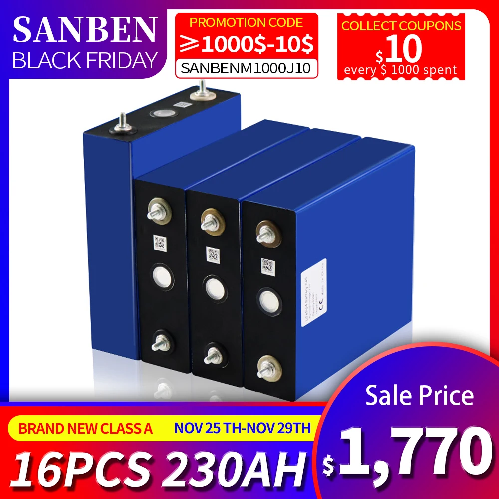 

16 шт., аккумуляторные батареи 3,2 В Ач