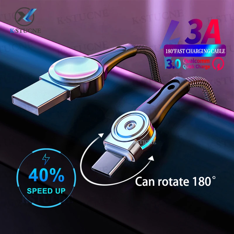 KSTUCNE 3A кабель Micro USB Type C для Xiaomi Mi 10 9 Pro Быстрая зарядка передачи данных Samsung S20