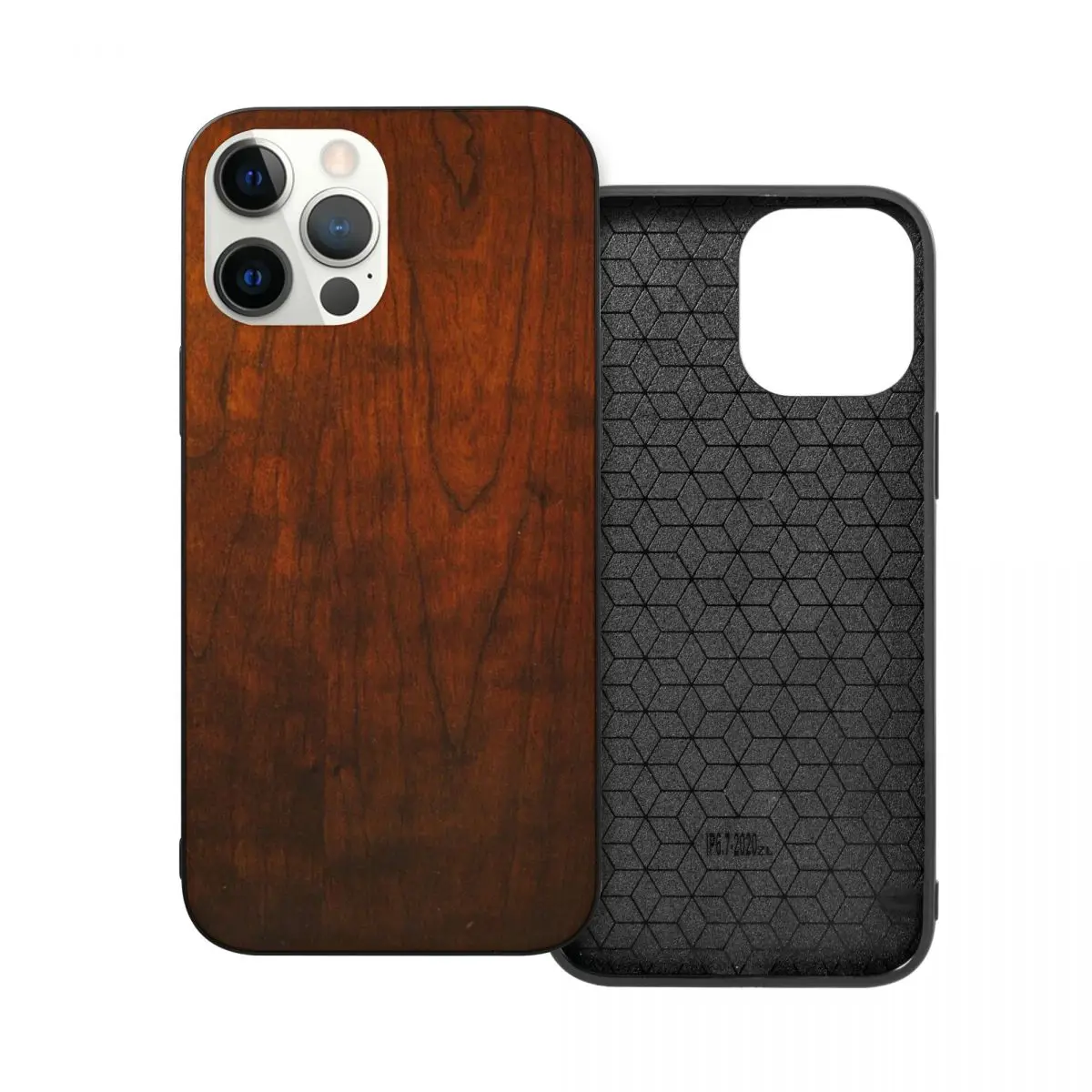 

Mahogany Wood Texture PC Glass TPU Phone Bumper for iPhone 13 12 11 Xs Xr X Pro Max Mini 7 8 Se2 Plus 6 6S