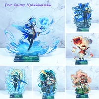 hot game anime genshin impact figures klee xiao ganyu acrylic stand model plate desk decor standing sign keychains fans gifts