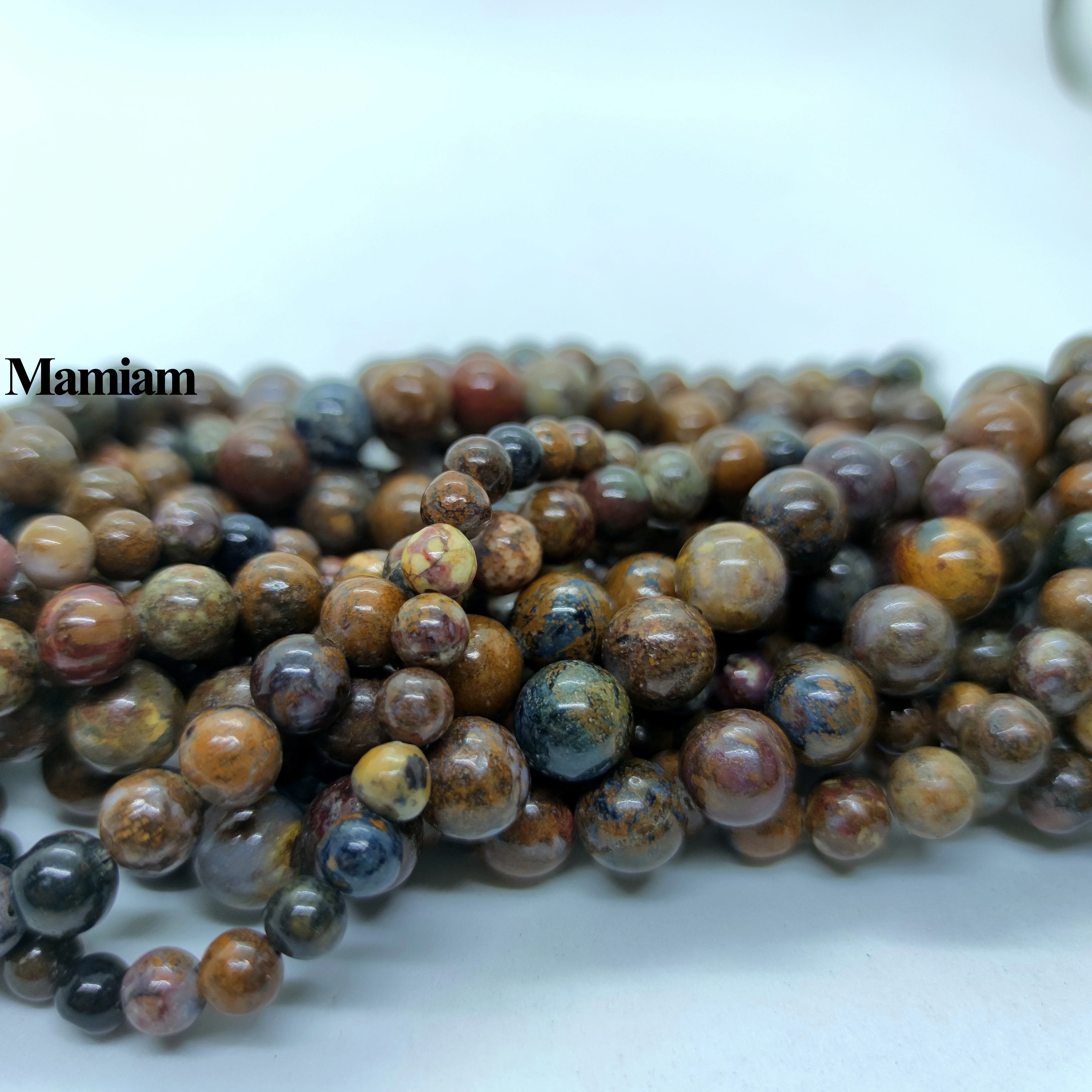 

Mamiam Natural Africa Pietersite Beads Smooth Round Stone 6-10mm Diy Bracelet Necklace Jewelry Making Gemstone Gift Design