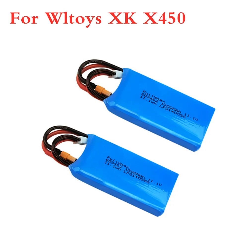 Аккумулятор Lipo 11 1 В 1300 мАч для XK X450 FPV RC Drone запасные части 3s перезаряжаемые