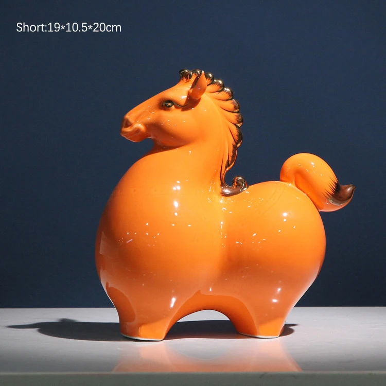 

[MGT] Ceramic horse modern minimalist home decoration set craft decoration gift living room creative trinkets crafts