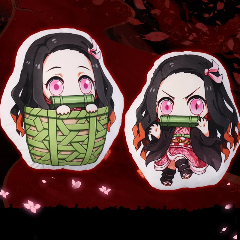 Аниме Demon Slayer: Kimetsu no Yaiba Kamado Tanjirou Nezuko Косплей короткая мягкая игрушка подушка набивная подушка для игрушек Рождественский подарок - Цвет: E