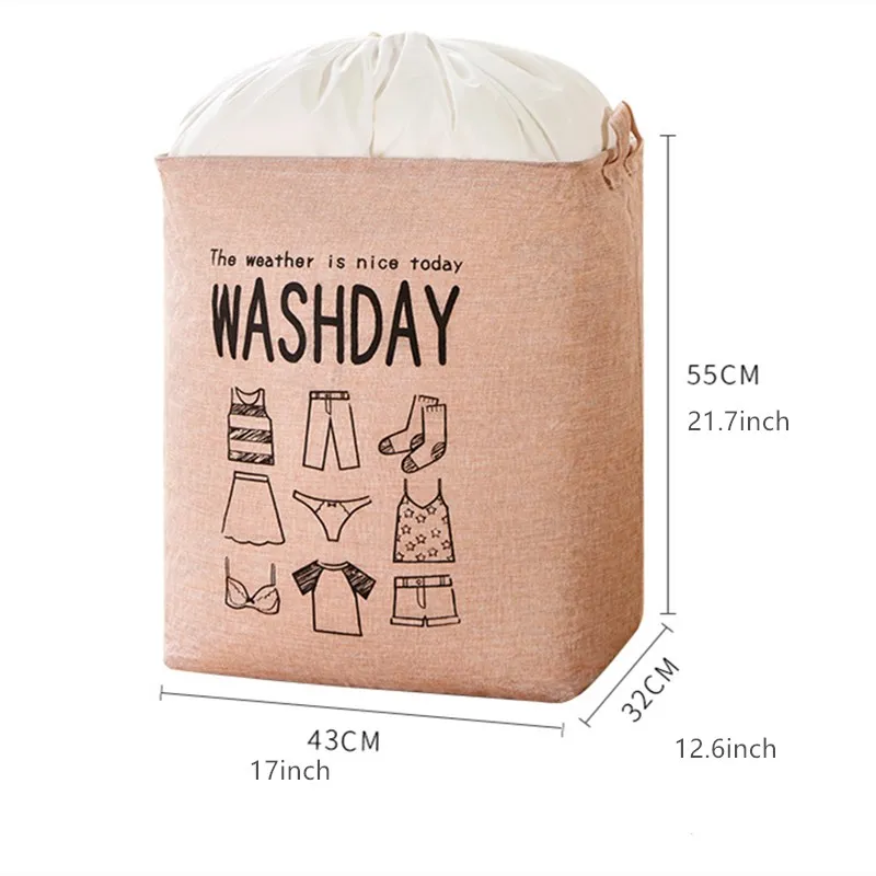 

Super Large Laundry Basket 75LFoldable Storage Laundry Hamper With Drawstring Cover Water-Proof Linen Toy Clothes Storage Basket