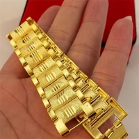 20mm thick men bracelet wristband jewelry yellow gold filled classic male solid chain bracelet gift