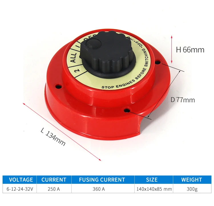 DC 12 V/24 V 300A лодка морской RV Аккумулятор для двигателя Переключатель Электрический двойной селектор батареи преобразователь питания выключатель питания
