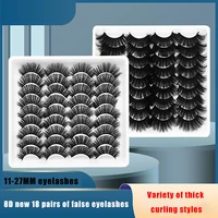 18 pairs 3d mink lashes natural false eyelashes dramatic volume fake lashes makeup eyelash extension silk eyelashes