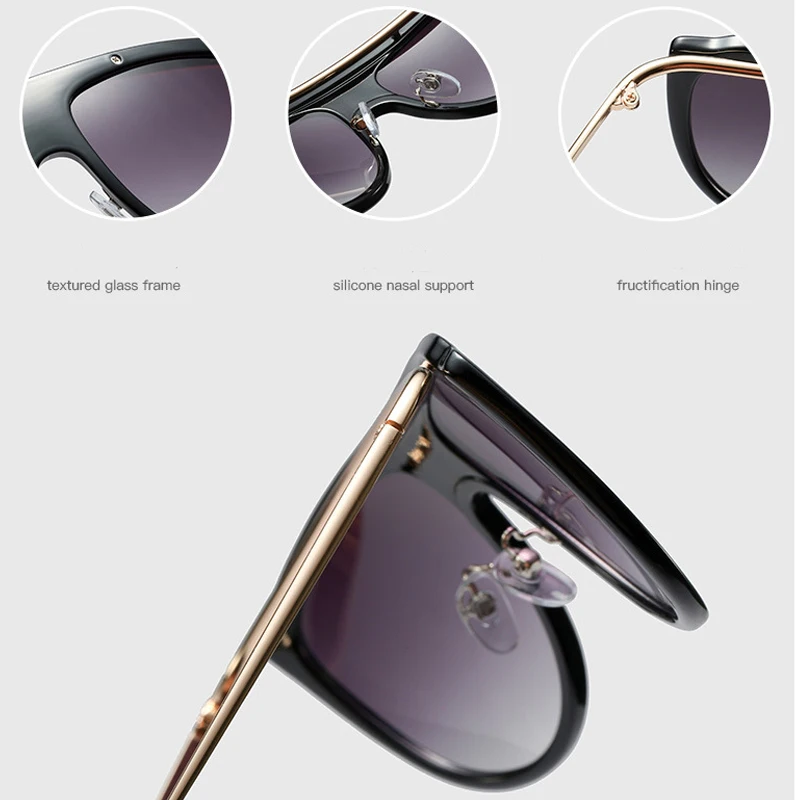 

2020 fashion cool unique style steampunk rivets women's sunglasses gradient design brand sunglasses sunglasses Women ins Popular