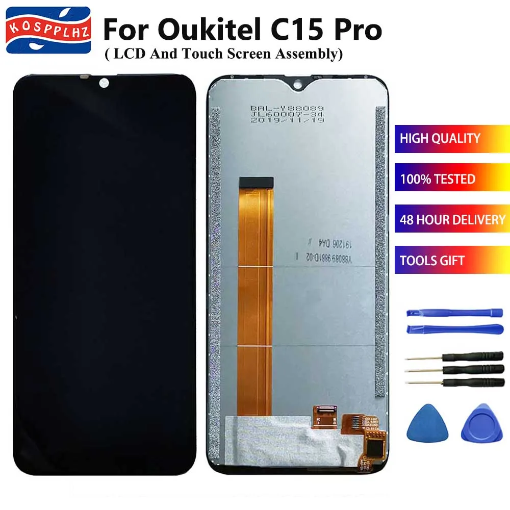 ЖК дисплей для Oukitel C15 Pro 100% &quot кодирующий преобразователь сенсорного экрана в