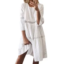 Женское платье с вырезом лодочкой Boho однотонное желтое