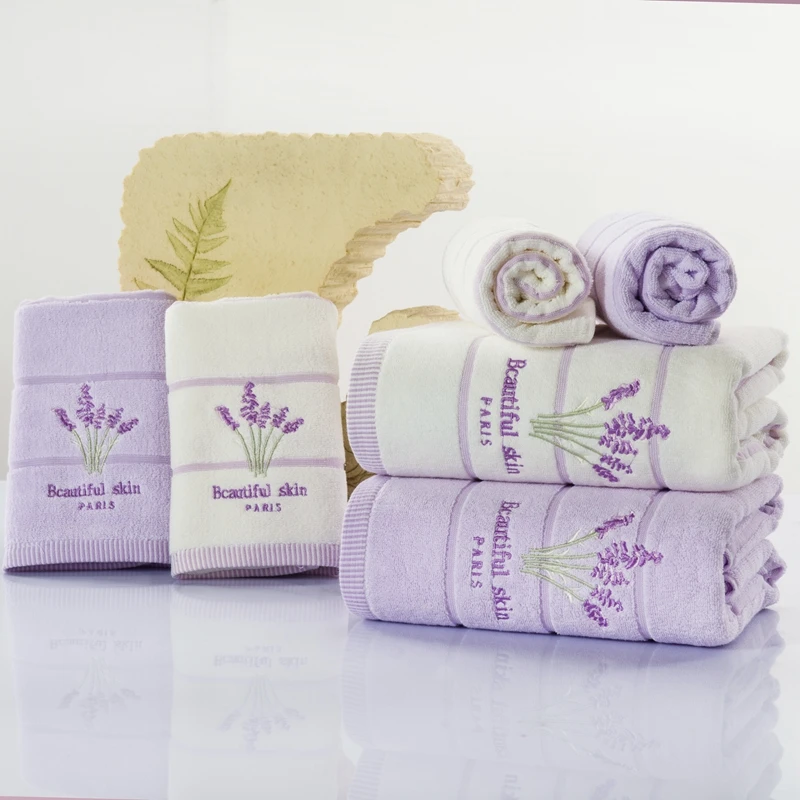 100% хлопок фиолетовый белый фиксированное плетение 3 предмета набор банных