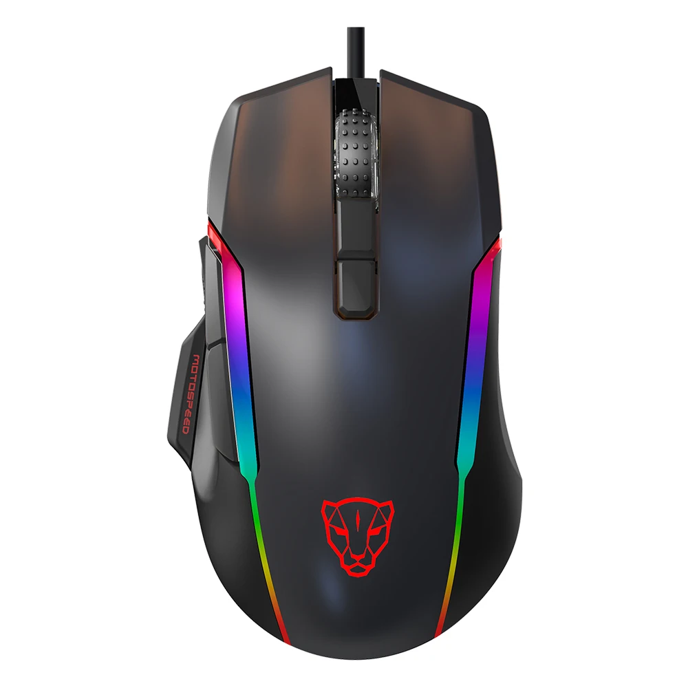 MOTOSPEED V90 мышь Проводная игровая USB RGB эргономичная с 8 регулируемыми DPI для