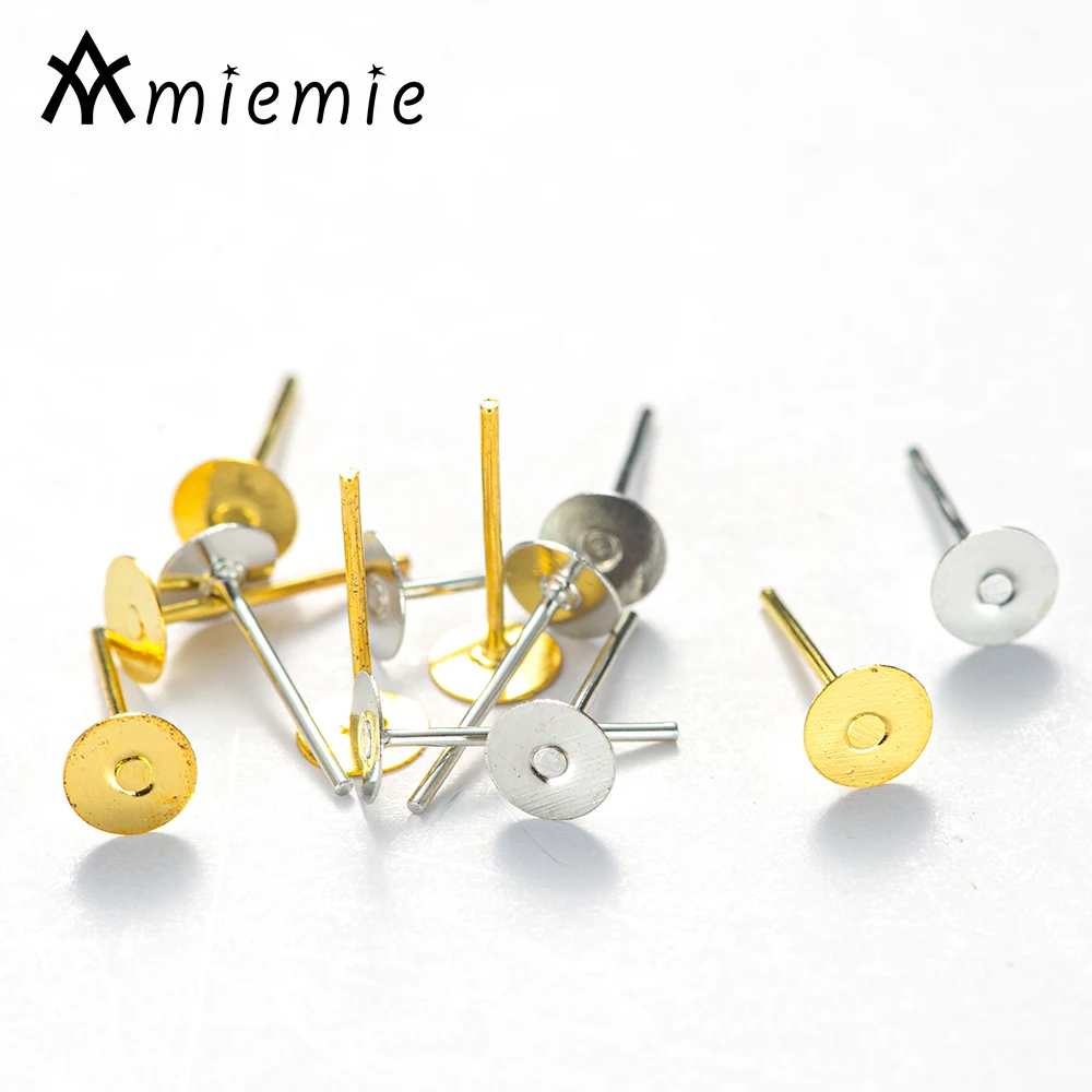 Основа для сережек-гвоздиков 100 шт./лот 4/5/6/8/10 мм