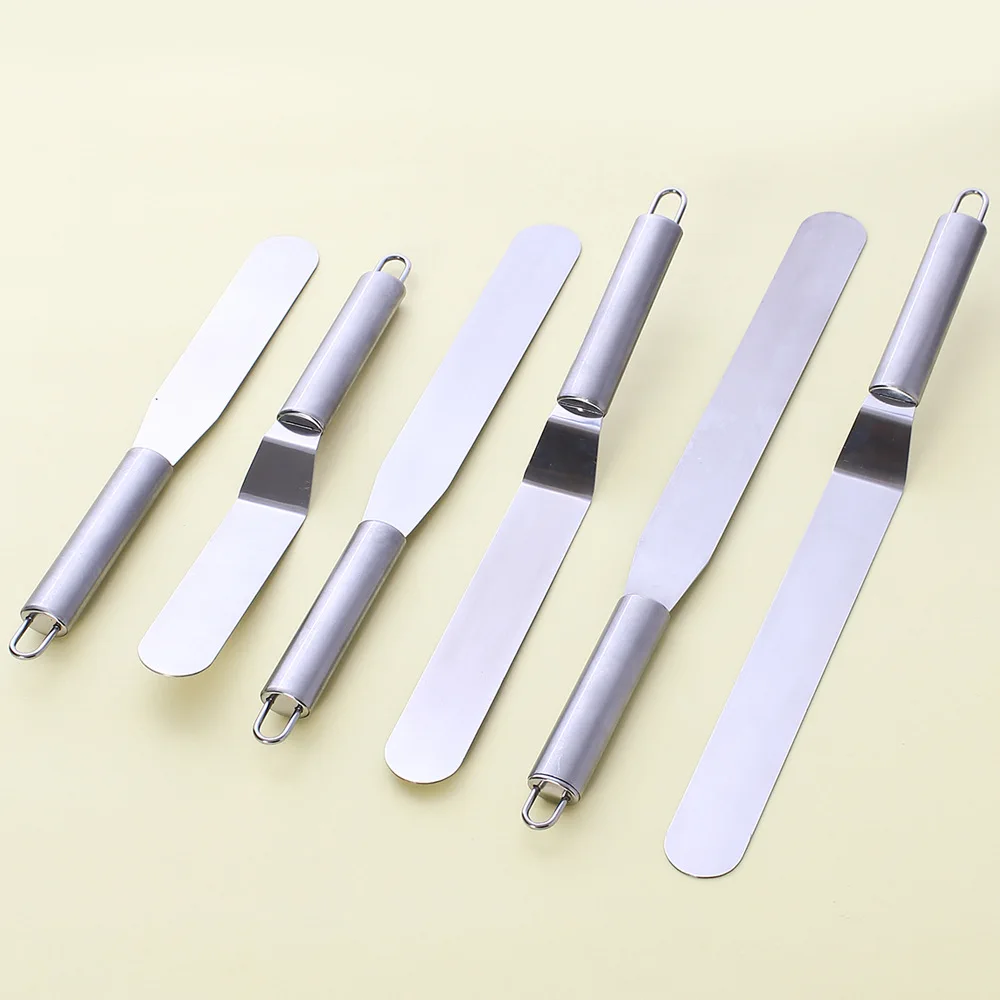 

Stainless steel cake shovel 6 inch 8 inch 10 inch spatula Flatten cake cream Decorative scraper
