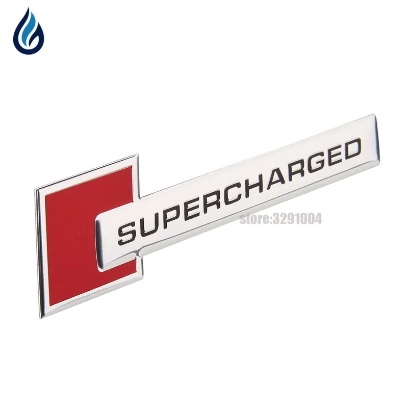 Supercharged наклейка с эмблемой для автомобиля Наклейка Land Rover Range Audi A4 A5 A6 Q3 Q5 Q7 S4 S6